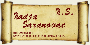 Nadja Saranovac vizit kartica